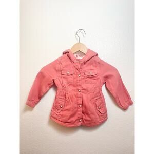 Tahari Girl  Size 3T Toddler Coral Button Front Jacket Z230